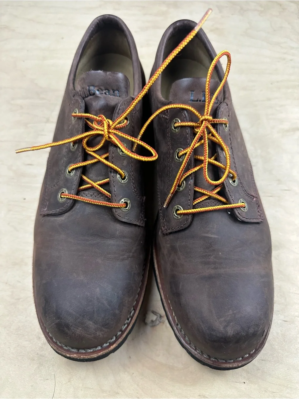 L.L. Bean Men's Brown Leather Work Oxford